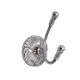 Silver Brass Floral Base Bathroom Hardware Accessories Set of 4
